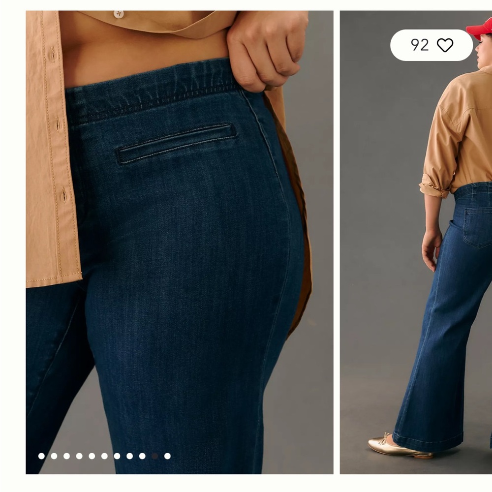 Pilcro by Anthropologie high rise pull-on retro flare jeans plus size 22w - Picture 3 of 8